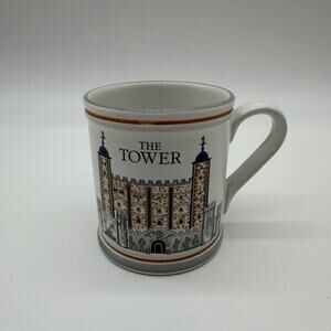 Vintage Denby England "The White Tower" Coffee Tea Mug Cup Stoneware